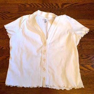 Brandy melville white shirt used but only worn 2